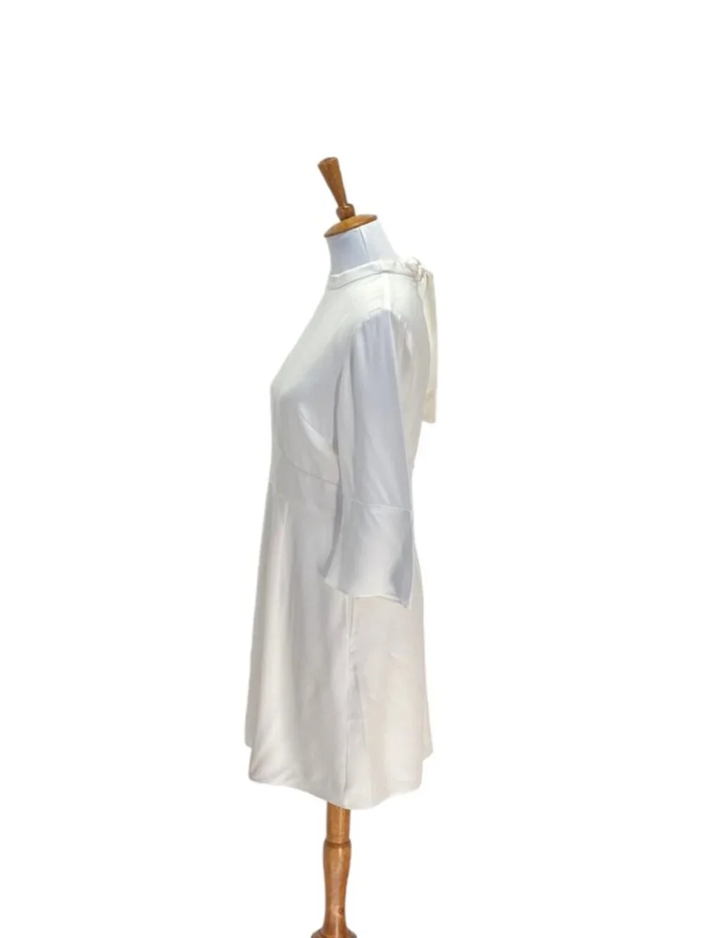 Reiss Midi Dress White Size 6 Graduation White Party Spring Summer Minimalist - Picture 13 of 16